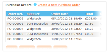 View Purchase Orders